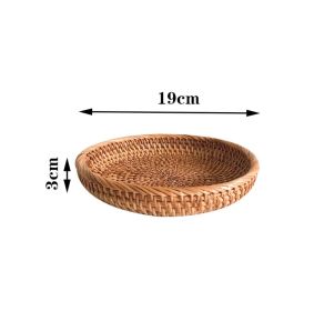 Simple Rattan Round Fruit Storage Basket