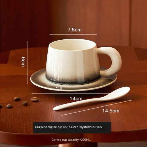 Gradient Color Ceramic Cup Office Home Use Set