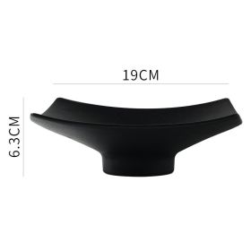 Ceramic Frosted Plate Japanese-style Square High Leg Dinner Plate Tableware Creative Snacks Plate Household Ins Style Salad Dish
