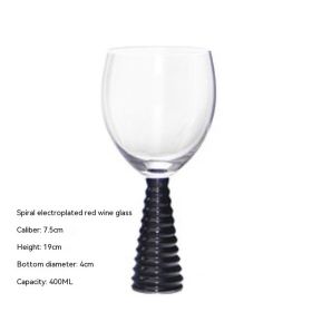 Model Room Decorative Red Wine Champagne Glass Table Decoration Goblet Black Thread Shaped Cup