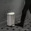 10L Semi-Round Step Trash Can Brushed Stainless Steel