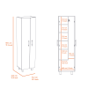 Quince 4-Door 2-piece Kitchen Set, Utility Sink Cabinet and Pantry Cabinet White